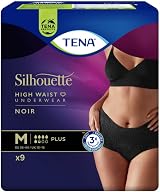 TENA Silhouette High Waist Underwear Plus Black Medium Pack 9 view 2