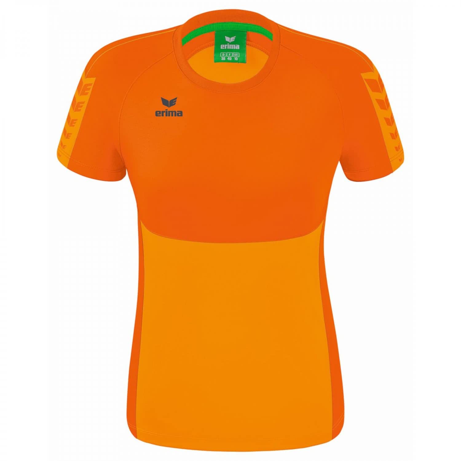 Erima Women's Six Wings Functional T-Shirt, New Orange, 34
