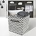 Sorbus® Foldable Storage Cube Basket Bin, 6 Pack,Chevron Pattern (Gray)