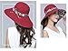 Ls Lady Womens Summer Flap Cover Cap Cotton Anti-UV UPF 50+ Sun Shade Hat with Bow. Adjustable Hat (One Size, Z Wine Red)