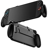 TNP Dockable Grip Case for Nintendo Switch 2 2025 - Ergonomic Grip Case with Slim, Lightweight, Comfortable Handle Compatible with Nintendo Switch 2017 / OLED Edition, Black