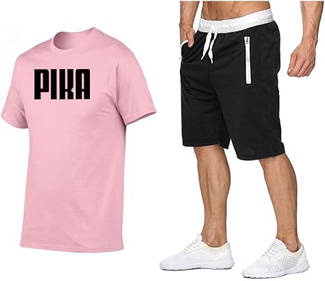 Amazon Co Jp 服男性はスーツ半袖 ショーツバスケットボールのトレーニングトラックスーツクイックドライルーズtシャツスポーツジムフィットネストップを実行します ピンク Xl ホーム キッチン