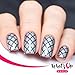 Whats Up Nails - Diamond Pattern Nail Vinyl Stencils for Nail Art Design (2 Sheets, 24 Stencils Total)