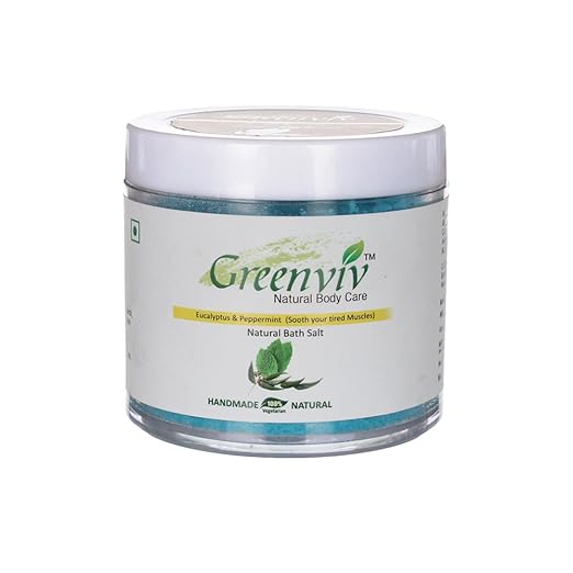 Greenviv Natural Bath Salt, Eucalyptus & Peppermint, 100gm