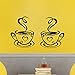 Allywit Beautiful Design Coffee Mugs Tea Coffee Art Decal Vinyl Wall Stickers Kitchen Restaurant Pub Decor