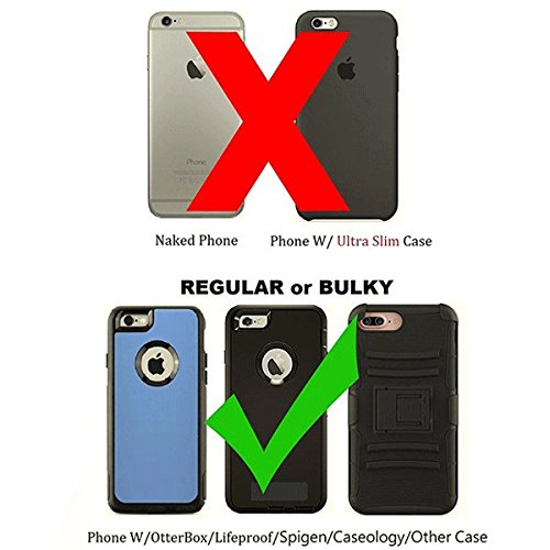 AISCELL Rugged Black Canvas Nylon Pouch Carrying Case Metal Belt