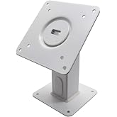 TABcare 180 Tilting 360 Rotating Metal Mount Support 75x75 100x100 VESA Used as Desktop Stand or Wall Mount (White)