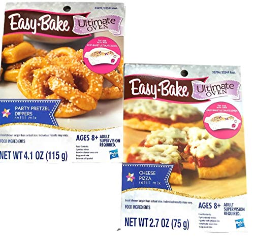 Easy Bake Pizza Pretzel Mix Bundle Cookbook 3 Baking Pans Ultimate Easy Bake Oven-6 Items