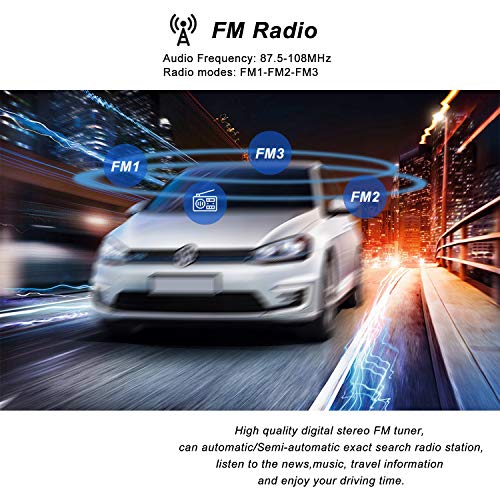 Autoradio-Bluetooth-1-DIN-Radio-de-Coche-con-microfono-Integrado-estereo-Compatible-con-USBTFSDAUX-Reproductor-Multimedia-de-MP3-para-Coche-con-5-Luces-de-Colores