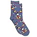 Mickey Mouse Womens 2 pack Socks (9-11 Womens (Shoe: 4-10), Crew Blue/Grey)