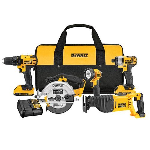 Dewalt 20-Volt Max Lithium-Ion Cordless Combo Kit (Includes 2 Lithium-Ion Batteries)