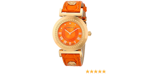 orange versace watch