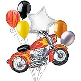 7pc Motorcycle Flames Balloon Bouquet