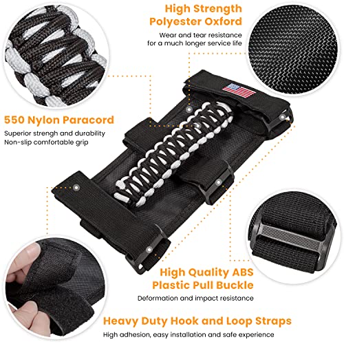 E-Cowlboy Roll Bar Grab Handles Grip Handle For Jeep Wrangler Jk Jku Jl Jlu Tj Yj Sports Sahara Freedom Rubicon Unlimited Gladia 98346