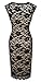 HOMEYEE Women's Floral Lace Cocktail Party Sheath Dress S09