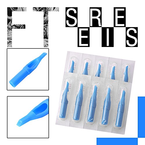ATOMUS 50pcs Mixed Tattoo Needle Tips Disposable Plastic Assorted Tips 3RT, 5RT, 7RT, 9RT, 3DT, 5DT, 7DT, 9DT, 5FT, 7FT, Tattoo Round Flat/Magnum Diamond Tips (Mixed) - Thumbnail 4
