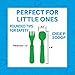 Re-Play Toddler Forks and Spoons Set - 4x4 Utensils Set for Kids - Dishwasher and Microwave Safe - Made in USA - Set of 8-5.8