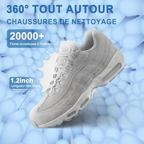 Teletrogy 2 x Reusable Shoe Washing Machine Washing Bag, Portable Shoe Cleaning Bags with Zip Closure Laundry Bags for Sneakers, Blue