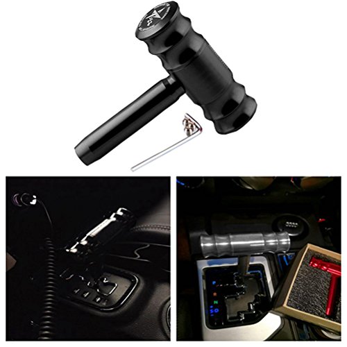WYYINLI Automatic Part T-Handle Aluminum Hammer Model Manual Transmission Gear Shift Knob for Jeep Commander Wrangler Patriot Compass (Black) - Thumbnail 3