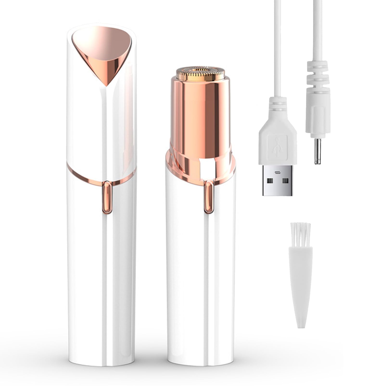 Facial Hair Remover - Lady Shaver Rechargeable Face Hair Removal Mini Women Hair Trimmer Painless & Effective Ladies Devices for Peach Fuzz, Chin, Bikini Razors and Upper Lip Hair