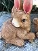 Resin Outdoor Decor Fleshcolor Bunny Garden Rabbits Statue Lawn Decoration 3.5 inches