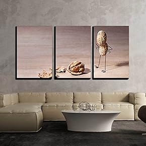Miniature with Peanut Man and Walnut Brain x3 Panels