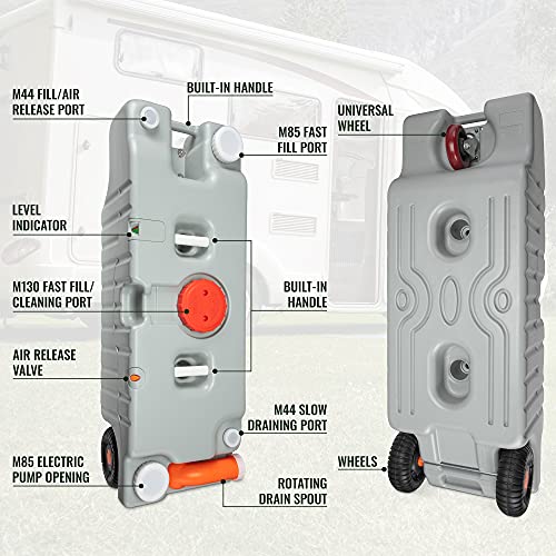 Hike Crew RV 19.8 Gallon Waste Holding Tank Portable Odorless Black