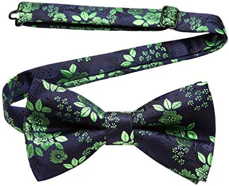 Enlision Pre-Tied Bow Tie Floral Adjustable Formal Bowties Neck Tie for Men & Boys