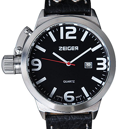 Buy Zeiger Mens Army Sport Screwdowncrown Wrist Watch Quartz Large