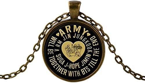 Army will be together with BTS Till The End- 18” Adjustable Chain Necklace (Bronze -V1)