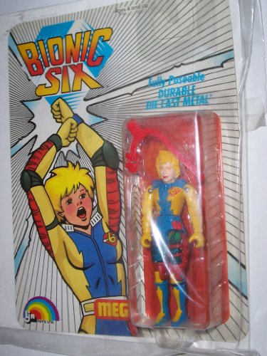 Vintage 1986 Bionic Six Rare Meg Action Figure Die Cast Metal Sealed on Unpunched Card