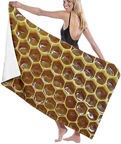 LRIRG Beehive Texture Soft And Super Absorbent Bath Towel, Suitable For Hotel, Swimming Pool, Gym, Beach