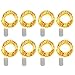 Ustellar 8 Pack 10ft 30 Micro Starry LED String Lights, Waterproof Fairy Copper Wire Lights, Moon Lights Battery Operated (Included), For DIY Wedding, Party, Table Decorations, Warm White
