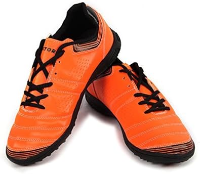 VECTOR X FOOTBALL STUDS CHASER INDOOR FLAT SOLE ORANGE (IND/UK2): Amazon.in: Shoes & Handbags
