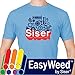 SISER EasyWeed Heat Transfer Vinyl HTV for T-Shirts 12 x 12 Inches 3 Precut Sheets (White)
