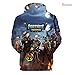 Yeawooh Fortnite 3D Printing Unisex Hoodie Novelty Game Sweatshirt Pullover (Brown, M)