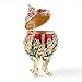 Apropos Hand-Painted Vintage Style Egg with Rich Enamel and Sparkling Rhinestones Jewelry Trinket Box