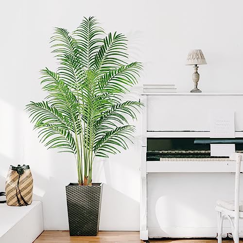 Keeplush Artificial Plant Areca Palm Tree Large 180 cm Artificial Tree Indoor and Outdoor Decorative Artificial Plants Living Room Bedroom Balcony Decoration Home Modern (1 Pack)