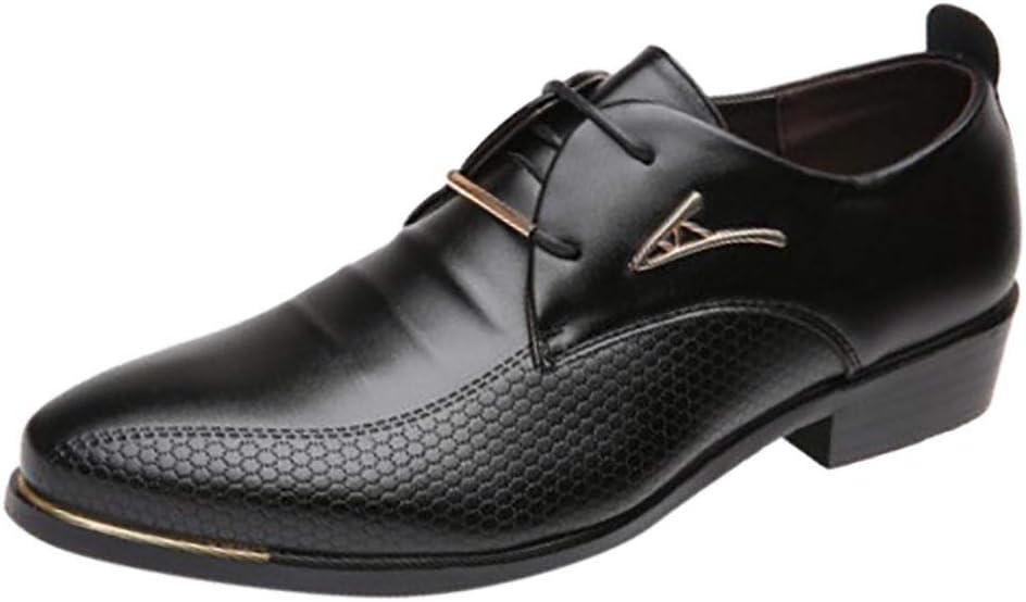 YKARITIANNA Fashion Men Business Leather Shoes Casual Pointed Toe Lace Shoe Male Suit Shoes