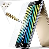 Galaxy A7 2016 Screen Protector, BONGEEK Premium Tempered Glass Screen Protector [Anti-Scratch] for Samsung Galaxy A7 2nd Gen. (Not for Galaxy A7 1st Gen. 2014) - Clear HD Transparency