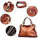 Jack&Chris Ladies Handbags and Purses Tote Bag for Women Leather Shoulder Bag, WB517 (Brown)