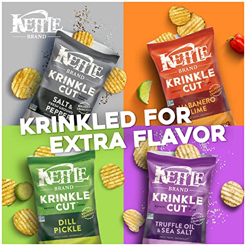 Kettle Brand Potato Chips Krinkle Cut Dill Pickle, 7.5 Oz Pricepulse