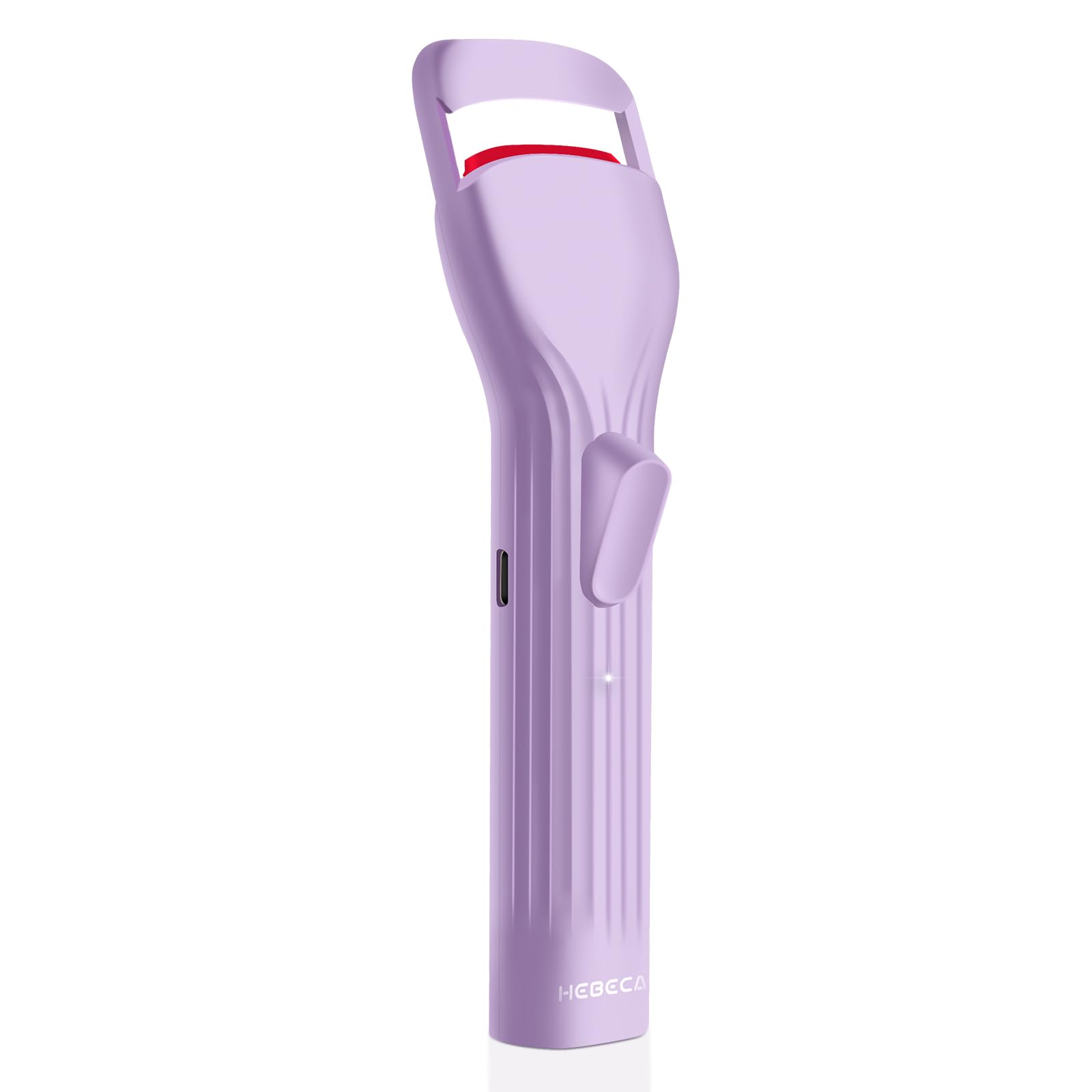 HEBECA Heated Eyelash Curlers, Electric Lash Curler with Innovative Heating Silicone Pad for Lifted Lashes 24 Hours, No Pinching, Quick Rechargeable 600mAh Battery EC2001(Purple)