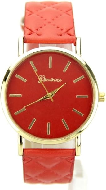 Reloj mujer pulsera piel sintética rojo Geneva My-Montre ...