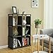 SONGMICS 6 Cube Storage Shelves, Modular Bookshelf Toy Rack, Display Cabinet and Closet Organizer Unit, ULSN63BK, Pure Black(DIY)