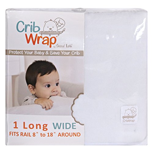 CribWrap Wide 1 Long Natural Fleece Rail Cover