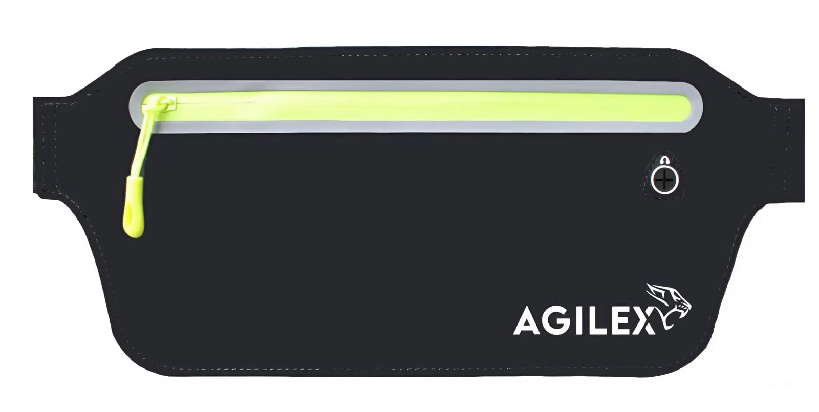 AGILEX Sport Bum Bag Running Belt Women's Belt Bag Running Waist Bag Men, black/neon