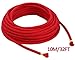 BONTIME All-Purpose Soft Cotton Rope - 32 Feet Length,1/3-Inch Diameter (Red, Black, Purple,Pack of 3)