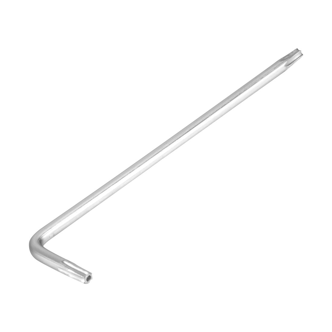 Sourcingmap Long Tamper Proof Torx Star Key Bit Wrench L-Shape Nickel Plating T10