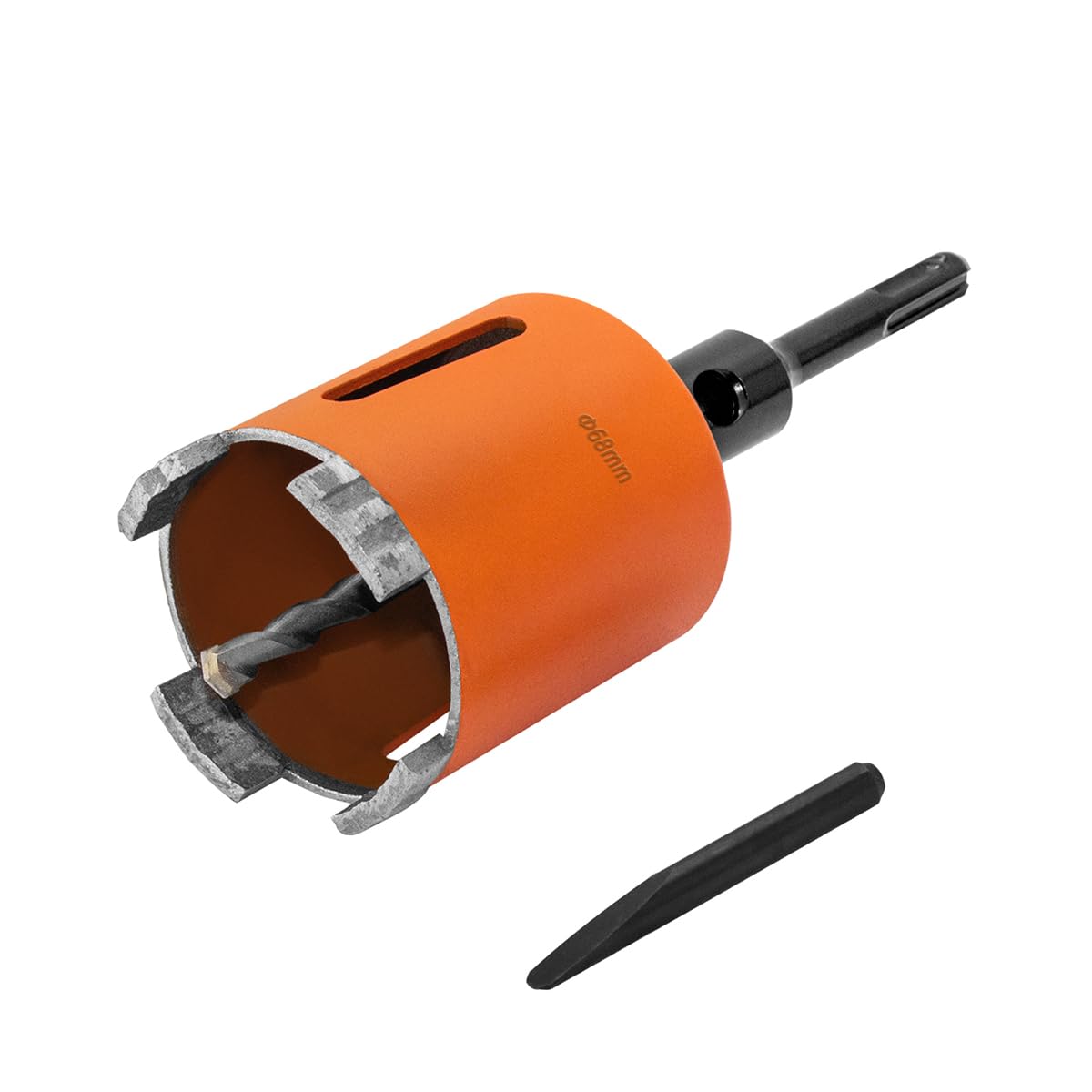 Meccion Diamond Core Drill Bit with Guide Bit and SDS Plus Adapter, Premium Diamond Hole Saw for Concrete Masonry Brick Wall Stone Granite (68mm)